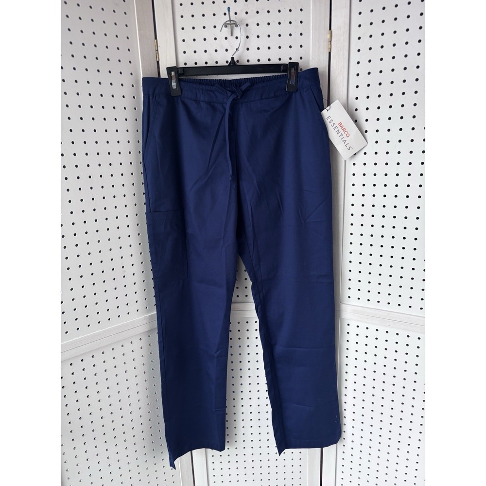 NWT Barco Essentials Sz. Medium Navy‎ Blue Pull On Scrub Pants Bottoms Cargo